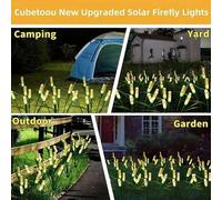 Shein 1 pieza Luces solares para senderos de 10 LED/8 LED/6 LED, luces solares para jardín con estaca, luces para estanque, césped y decoración exterior, op