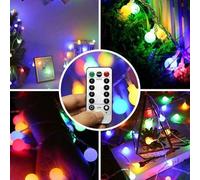 Shein 1 pieza Luz de cadena decorativa esférica blanca de 1,5/3/6/4,5/10m con 8 modos de iluminación y control remoto, adecuada para decoración interior de