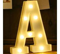 Shein 1 pieza Luz de letra blanca, a pilas, 16/21cm blanco cálido, 26 luces LED del alfabeto inglés, luz de señal LED, luz de fiesta, decoración de guarderí