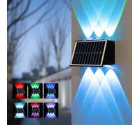 Shein 1 pieza Luz de pared solar, material de plástico, color RGB, luz de ambiente para exteriores, luz proyector decorativa de color, adecuada para exterio