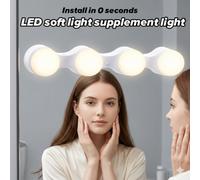 Shein 1 pieza Luz LED de espejo de 30 cm con cable USB y 3 niveles de brillo, barra blanca minimalista autoadhesiva, lámpara de espejo de maquillaje, adecua