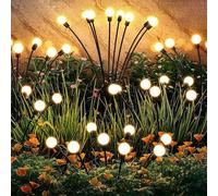 Shein 1 pieza Luz solar de estaca para el suelo con 6 LED/8 LED/10 LED tipo luciérnaga, luz impermeable para exteriores para jardín, patio, camping, vacacio