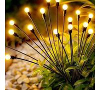 Shein 1 pieza, Luz solar oscilante de luciérnagas con 6/8/10 LED, Luz de césped impermeable de luciérnagas para exteriores, luz solar para jardín, ahorro de
