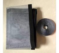 Shein 1 pieza Malla anti-mosquitos negra autoadhesiva para ventana, cortina de ventana de tul blanco sin necesidad de taladrar