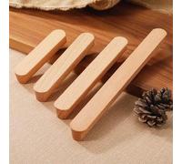 Shein 1 pieza Manija de armario de madera maciza en forma de T, Perilla de gabinete de cajón de madera, Estilo japonés minimalista