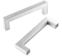 Shein 1 pieza Manija de gabinete negra, manija en forma de T y cuadrada de acero inoxidable mate negro, herraje de muebles, tiradores de puerta/cajón/armari