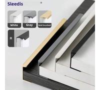 Shein 1 pieza Manija oculta para gabinete de aleación de aluminio de estilo minimalista moderno, instalación lateral sin perforación, adecuada para armarios