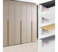 Shein 1 pieza Manija oculta para gabinete de aleación de aluminio de estilo minimalista moderno, montaje lateral sin perforación, adecuada para armarios, ca
