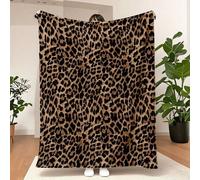 Shein 1 pieza Manta de franela con estampado de leopardo lujoso - Suave, cálida e hipoalergénica, ideal para sofá, cama, oficina y uso al aire libre - Confo