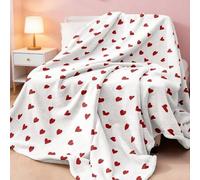 Shein 1 pieza Manta de franela para el Día de San Valentín - La mejor opción para la decoración de la habitación, súper suave y ligera, perfecta para uso di