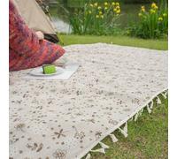 Shein 1 pieza Manta de picnic con estampado floral multicolor, alfombra plegable portátil para exteriores apta para playa, camping, senderismo, viajes, conc