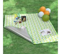 Shein 1 pieza Manta de picnic para exteriores con estampado de hojas frescas, adecuada para 4-8 personas, esterilla plegable acolchada y resistente a la hum