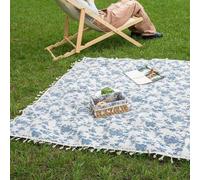 Shein 1 pieza Manta de picnic plegable portátil y multicolor con estampado floral, apta para la playa, acampada, senderismo, viajes y festivales de música
