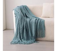 Shein 1 pieza Manta de punto, cubierta de sofá, manta, esterilla de punto para siesta en la oficina, chal de verano