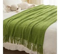 Shein 1 Pieza Manta De Punto De Color Sólido, Estilo Nórdico Manta De Sofá De Siesta De Oficina Rectangular Acrílica Manta De Aire Acondicionado, Chal De Pu