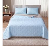Shein 1 pieza Manta refrescante azul cielo, colcha, ropa de cama, decoración de dormitorio, edredón para aire acondicionado, ropa de cama ligera de verano,