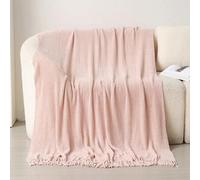 Shein 1 pieza Manta suave de punto, manta de tiro de decoración de sofá, manta para siesta en la oficina, adecuada para uso diario