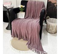 Shein 1 pieza Manta suave de punto, manta de tiro de decoración de sofá, manta para siesta en la oficina, adecuada para uso diario