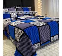 Shein 1 Pieza Manta Suave Y Cálida Con Estampado De Tiras A Cuadros Y Estampado Minimalista Para La Decoración De Mobiliario De La Habitación Y Sala De Esta