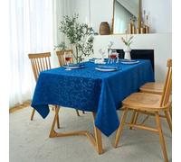 Shein 1 pieza Mantel cuadrado de satén jacquard con estampado floral, decoración lujosa para el hogar, la cocina, el comedor y fiestas, disponible en varios