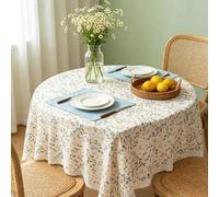 Shein 1 pieza Mantel de flores pequeñas dulces primavera/verano, cubierta de mesa rectangular, se puede usar como manta de picnic, decoración con borde de e