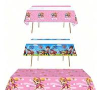 Shein 1 pieza Mantel de Paw Patrol para decoración de fiesta de cumpleaños, mantel con diseño de perro de dibujos animados, suministros para fiestas, decora