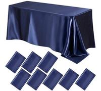 Shein 1 pieza Mantel de satén, mantel rectangular, mantel brillante, mantel de material suave, adecuado para Navidad, boda, fiesta, fiesta de cumpleaños, de