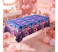 Shein 1 pieza Mantel desechable de plástico con tema de K-Pop, tamaño 180x108cm, patrón de cielo estrellado azul, adecuado para decoración de fiesta de cump