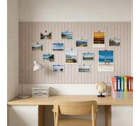 Shein 1 pieza Marco de tela rectangular moderno sin taladro para montaje en pared, tablero de anuncios desmontable para oficina en casa, tablero de notas, t