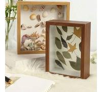 Shein 1 pieza Marco decorativo hueco, 3cm/1.18 pulgadas de profundidad, exhibición horizontal/vertical, perfecto para manualidades DIY, flores secas, fotos,
