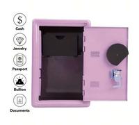 Shein 1 pieza Mini caja fuerte metálica creativa, hucha, caja de seguridad con llave, regalo de Navidad