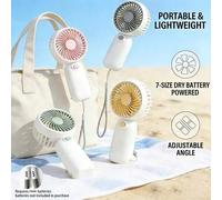 Shein 1 pieza Mini Ventilador Portátil, Ventilador de Mano Ligero con Cordón - Ideal para Oficina, Exterior, Viaje y Campamento - Manténgase Fresco en Cualq