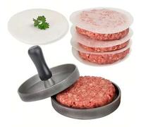 Shein 1 pieza Molde antiadherente de aluminio para hacer hamburguesas, prensa de hamburguesas para hamburguesas de carne o vegetarianas, apto para lavavajil