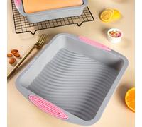 Shein 1 pieza Molde Cuadrado de Silicona Antiadherente para Hornear, Molde Resistente al Calor para Bizcocho, Herramienta para Hornear DIY