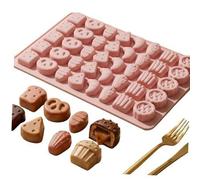 Shein 1 pieza Molde de silicona con 40 cavidades con forma de pan lindo, molde para dulces y chocolate de merienda con formas de hamburguesa, tomate, queso,