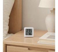 Shein 1 pieza Monitor electrónico de temperatura y humedad con pantalla LCD, compacto y portátil, monitorea simultáneamente la temperatura y la humedad, ade