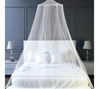 Shein 1 pieza Mosquitera blanca de 4 puertas para el hogar, red anti-mosquitos de verano, ropa de cama para cama doble