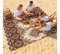 Shein 1 pieza Nueva Esterilla de picnic/Toalla de playa impresa digitalmente, a prueba de agua y arena, con un patrón de moda y fresco, adecuada para acampa
