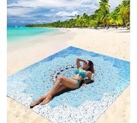 Shein 1 pieza Nueva Esterilla de picnic/Toalla de playa impresa digitalmente, resistente al agua y a la arena, con un patrón de moda y fresco, adecuado para