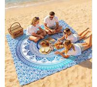 Shein 1 pieza Nueva Esterilla de Picnic/Toalla de Playa Impresa Digitalmente Resistente al Agua y la Arena, con Patrón Moderno y Fresco, Adecuada para Campi