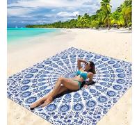 Shein 1 pieza Nueva Esterilla de Picnic/Toalla de Playa Impresa Digitalmente Resistente al Agua y la Arena, con Patrón Moderno y Fresco, Adecuada para Campi