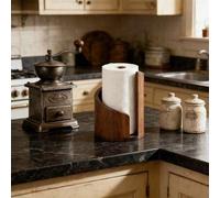 Shein 1 pieza Nuevo Soporte de Caja de Pañuelos de Madera 2026 - Con Base Redonda, Adecuado para Encimera de Cocina y Sala de Estar, Diseño Moderno (Marrón)