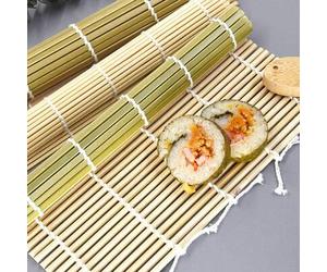 Shein 1 pieza o set de 6 esterillas de bambú para enrollar sushi, alga nori para enrollar sushi, herramientas de tejido a mano, envoltorios de sushi y molde