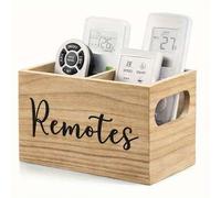 Shein 1 Pieza Organizador de Madera con 2 Compartimentos - Organizador Multifuncional para Control Remoto, Gafas, Relojes y Papelería - Perfecto para Sala d