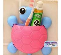 Shein 1 pieza Organizador de pared adorable con forma de tortuga y ventosas resistentes, soporte para cepillo de dientes y estante de almacenamiento de baño