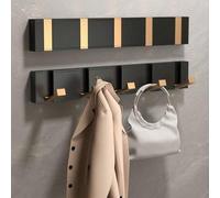 Shein 1 pieza Organizador de pared plegable de uso pesado - Ahorro de espacio - Soporte multiusos para abrigos, toallas, llaves y ropa - Fácil montaje para