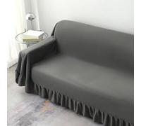 Shein 1 pieza oscuro gris Cubierta para sofá minimalista moderno estilo con con encaje poliéster fibra Cubierta para sofá para sala de estar con dormitorio