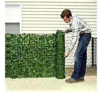 Shein 1 pieza Pantalla de privacidad de hiedra perenne artificial expandible - Panel de hojas de plástico, adecuado para pared verde artificial, jardín exte