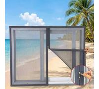 Shein 1 pieza Pantalla magnética invisible gris para moscas, mosquitera autoadhesiva sin taladro, cortina de ventana anti-arañazos de gato