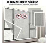 Shein 1 pieza Pantalla mosquitera autoadhesiva, red mosquitera invisible removible, cortina oculta para mosquitos e insectos, adecuada para ventilación de v